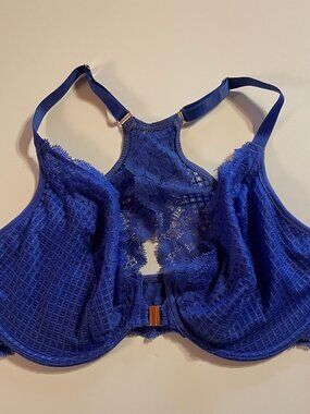 Bravissimo Dana Bra, Underwire Unlined 36DD, Cobalt Blue
